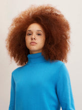 Load image into Gallery viewer, Tom Tailor Basic Knit Turtleneck Sweater in Sublime Teal Blue or Smooth Papaya Red
