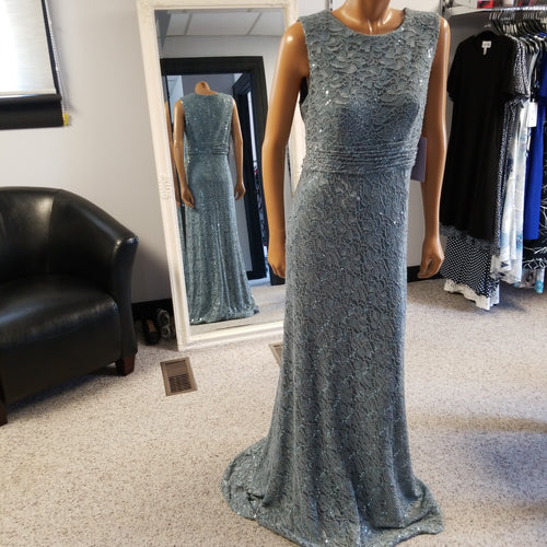 JS Collections, Dresses, Jscollections Size 8 Faux Wrap Bonded Satin Gown