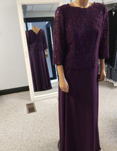 Load image into Gallery viewer, Alex Evenings Lace &amp; Chiffon Gown
