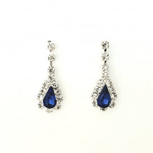 Load image into Gallery viewer, Fashion Jewellery Necklace Earring Set with Royal Blue and Clear Crystals
