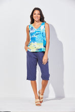 Load image into Gallery viewer, Escape by Habitat Sleeveless V-Neck Multi Vintage Surfer Cotton Tank

