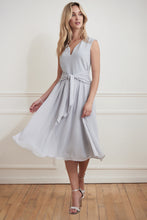 Load image into Gallery viewer, Joseph Ribkoff Sleeveless Full Skirt Dress with Tie Waist
