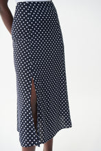 Load image into Gallery viewer, Joseph Ribkoff Polka Dot Skirt in Midnight Blue
