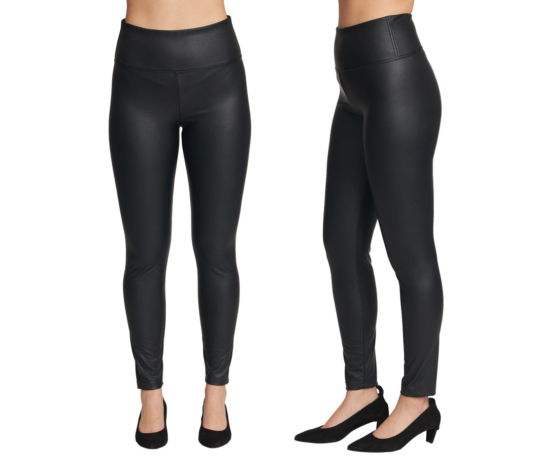 Carre Noir Black Pull On Vegan Leather Straight Leg Pants – Style Boutique