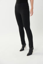 Load image into Gallery viewer, Joseph Ribkoff Pull On Slim Pant in Black &amp; Charcoal Grey
