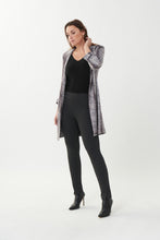 Load image into Gallery viewer, Joseph Ribkoff Pull On Slim Pant in Black &amp; Charcoal Grey
