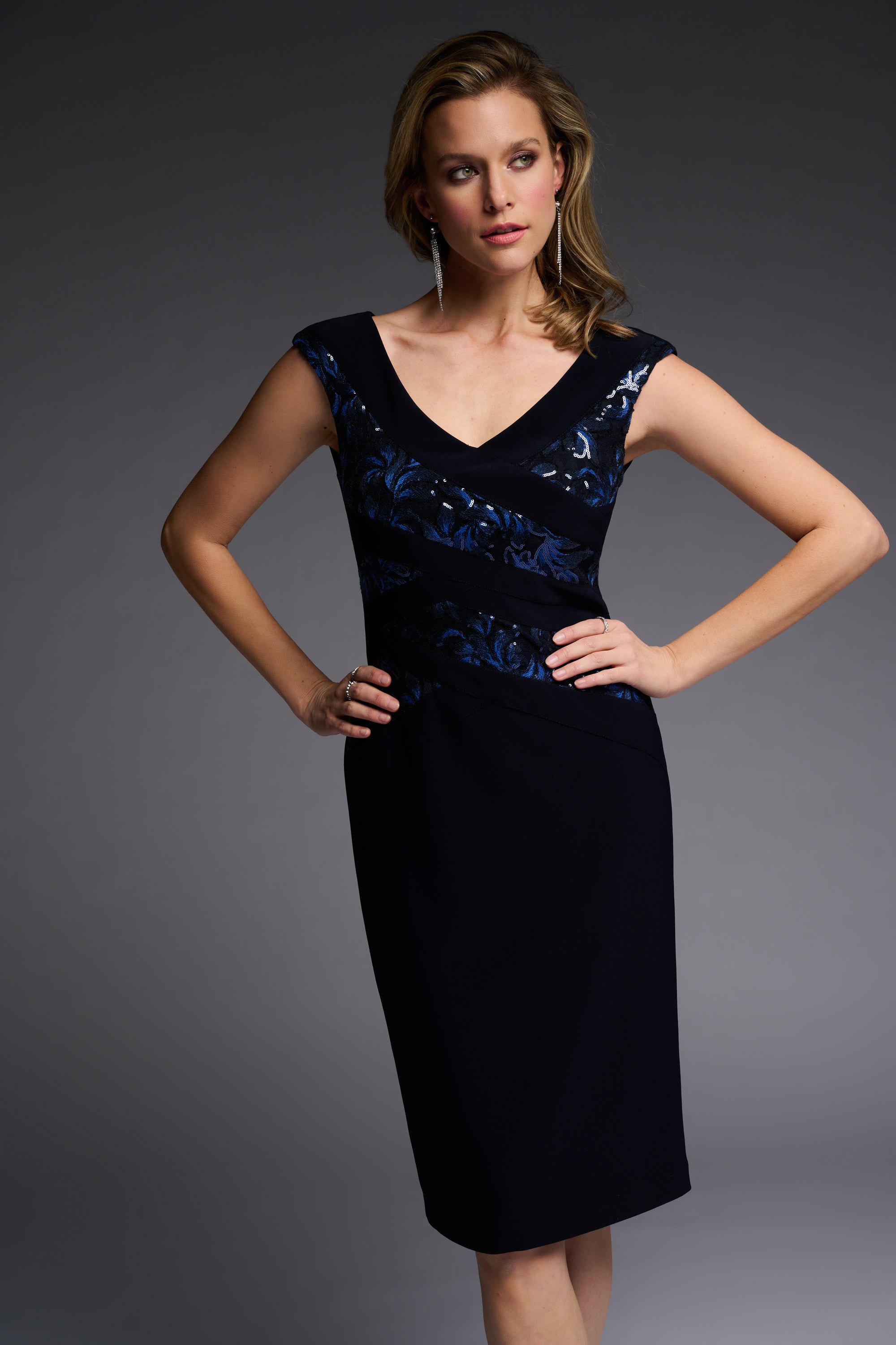 ワンピース Mm Studio Midnight Blue Viscose Blend Dress Spaghetti Strap Cutout Midriff Velvet Maxi Bridesmaid Dress