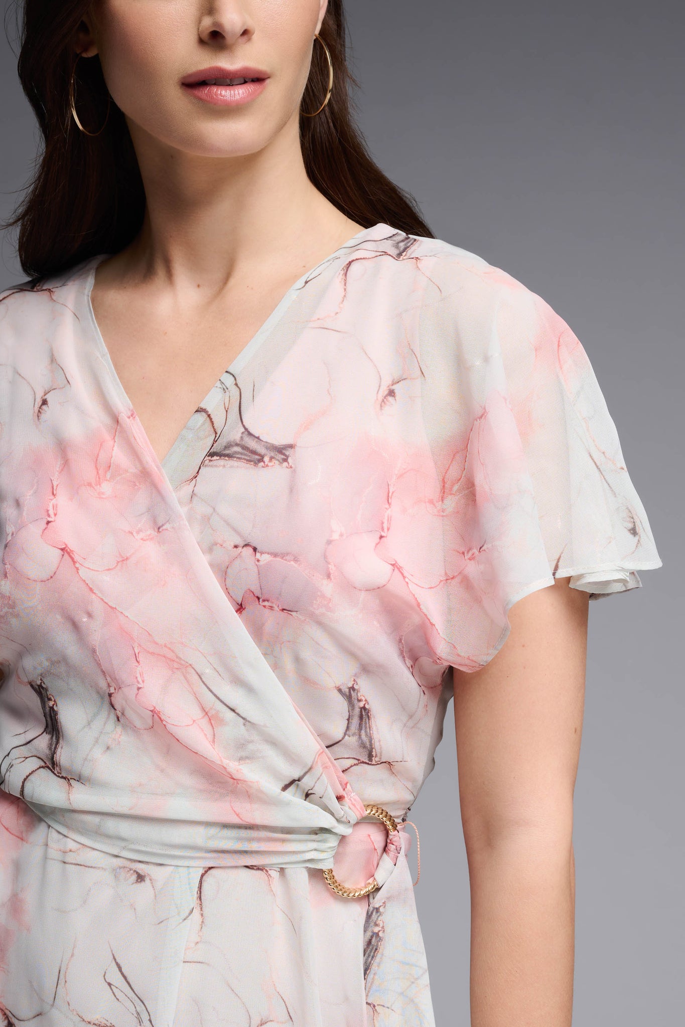 Joseph Ribkoff Mint Multi Short Sleeve Print Wrap Dress – Style Boutique