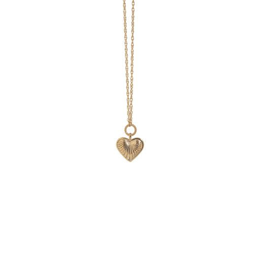 Merx Sofistica Dark Gold Necklace with Heart Pendant