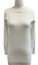 Load image into Gallery viewer, Orly Off-White Round Neck Long Sleeve Sweater

