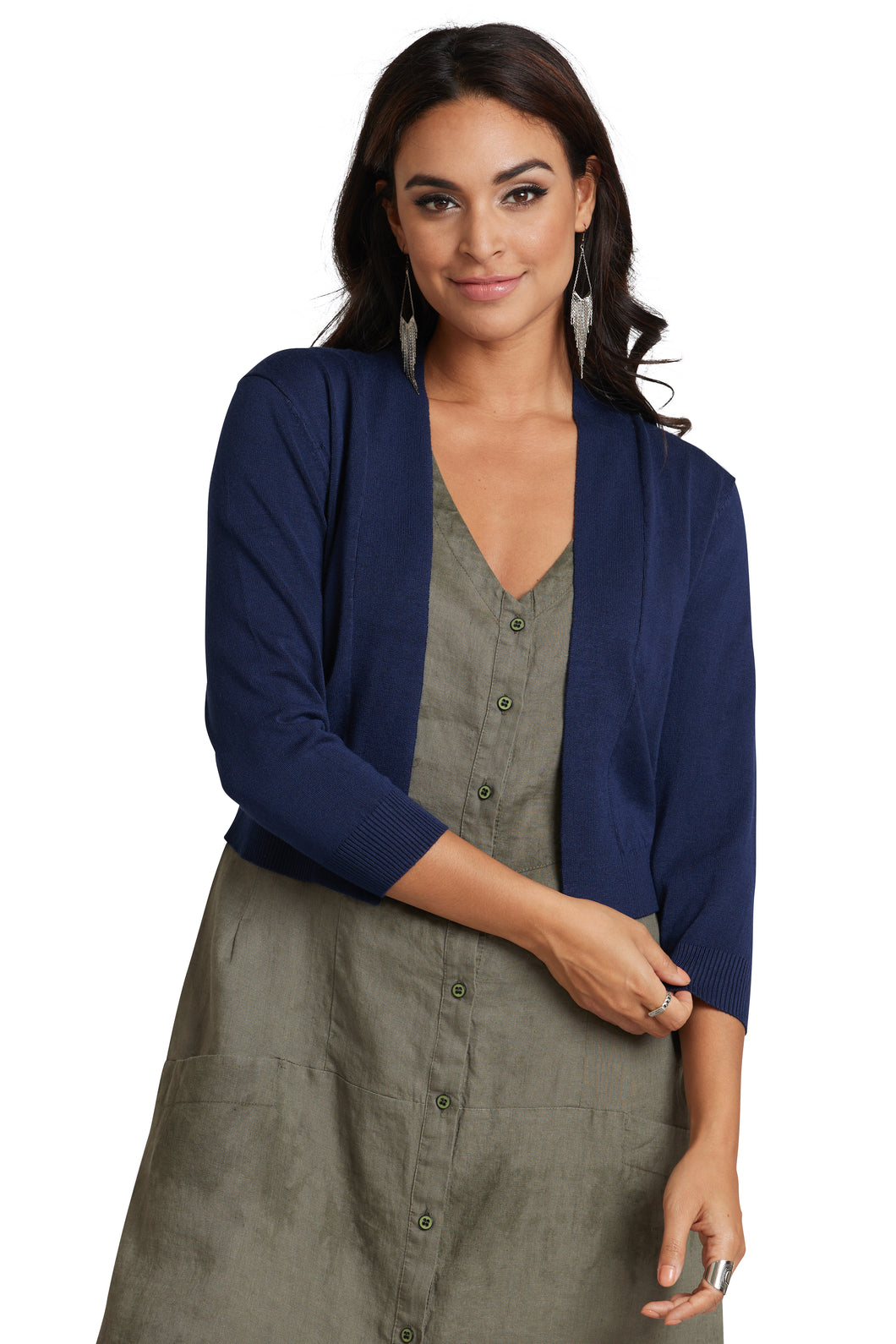 Carre Noir 3/4 Sleeve Bolero in Varied Colours
