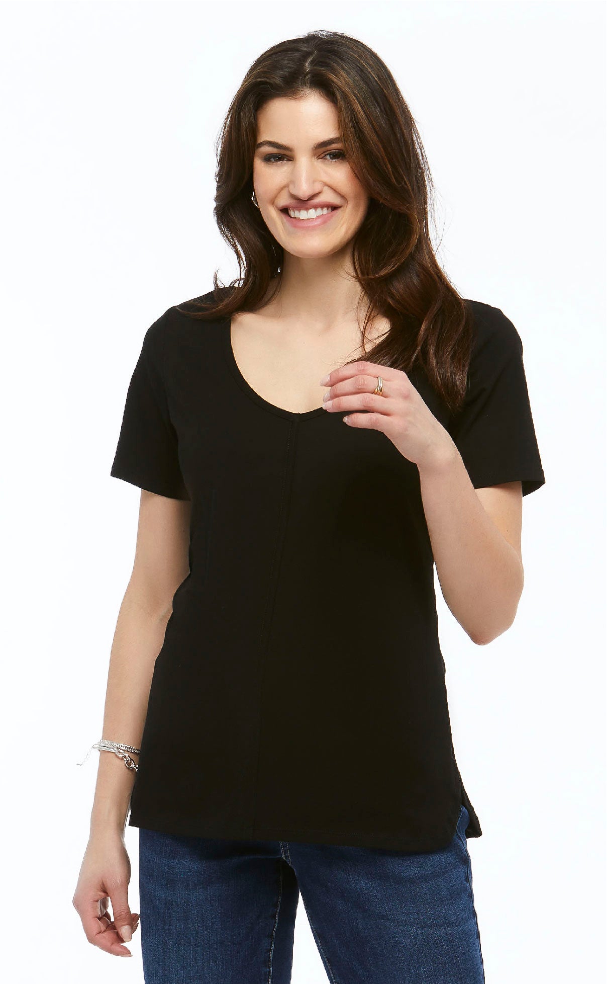 トップス Lacey mary logo tops andmary Lacey mary logo tops black