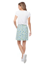 Load image into Gallery viewer, UP! Blue &amp; Yellow Speckle Print Pull On Skort with Pockets
