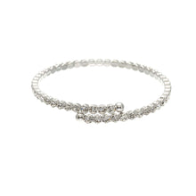 Load image into Gallery viewer, Merx Sofistica Rhodium Crystal Bangle
