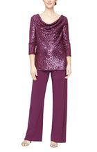 Load image into Gallery viewer, Alex Evenings 2 Piece Pant Suit

