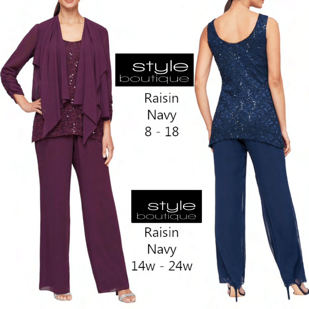 Alex Evenings 3 Piece Pant Suit Style Boutique