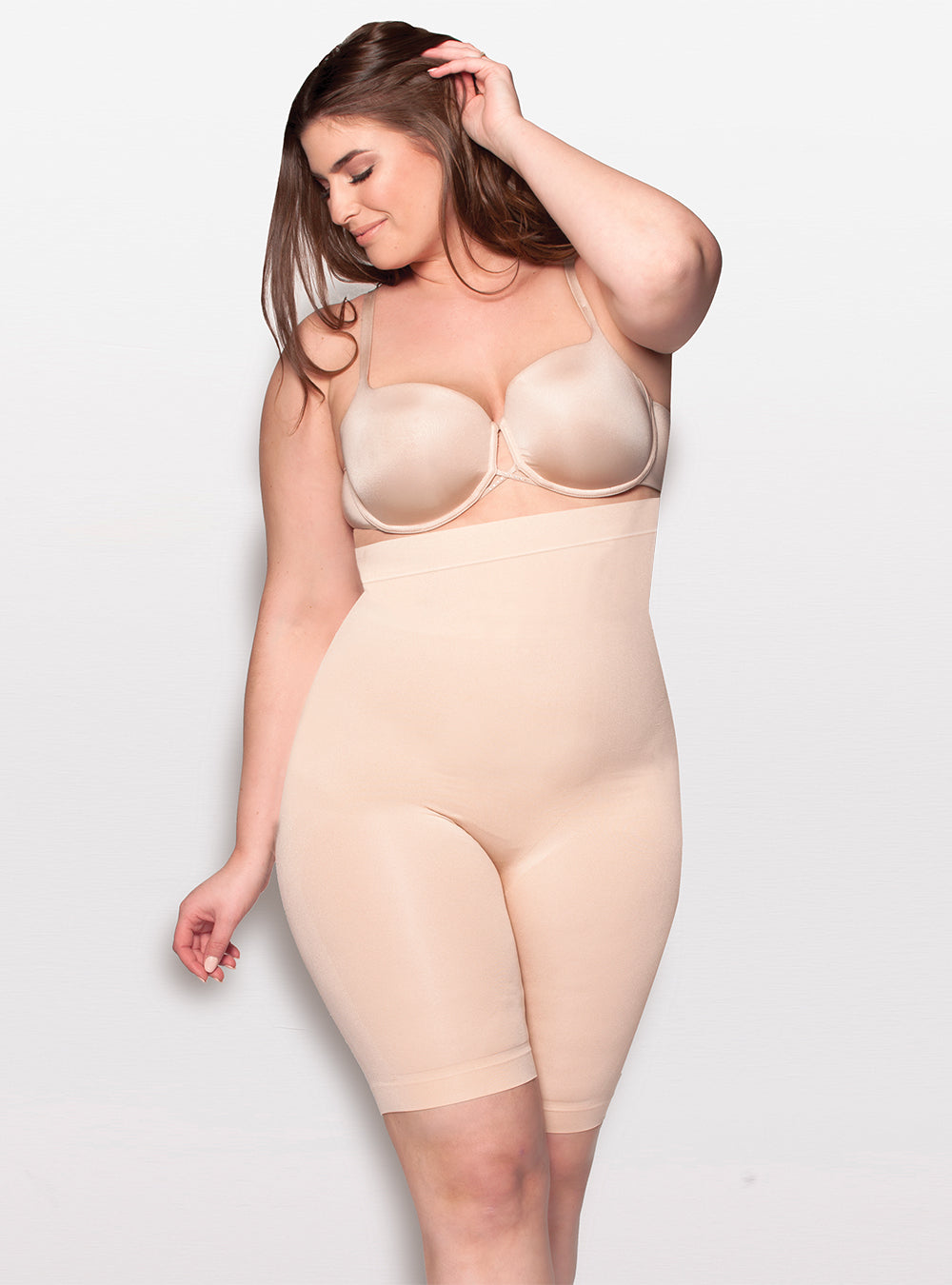Body Hush The Sculptor All In One High Waisted Short in Nude