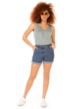 Load image into Gallery viewer, Dex Sleeveless Origami Pleat Tank

