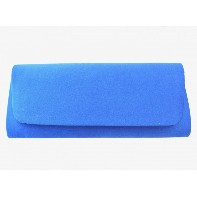 Evershine Satin Clutch in Blue or White