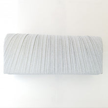 Load image into Gallery viewer, Evershine Pleated Sparkle Clutch in Silver, Rose Gold or Champagne
