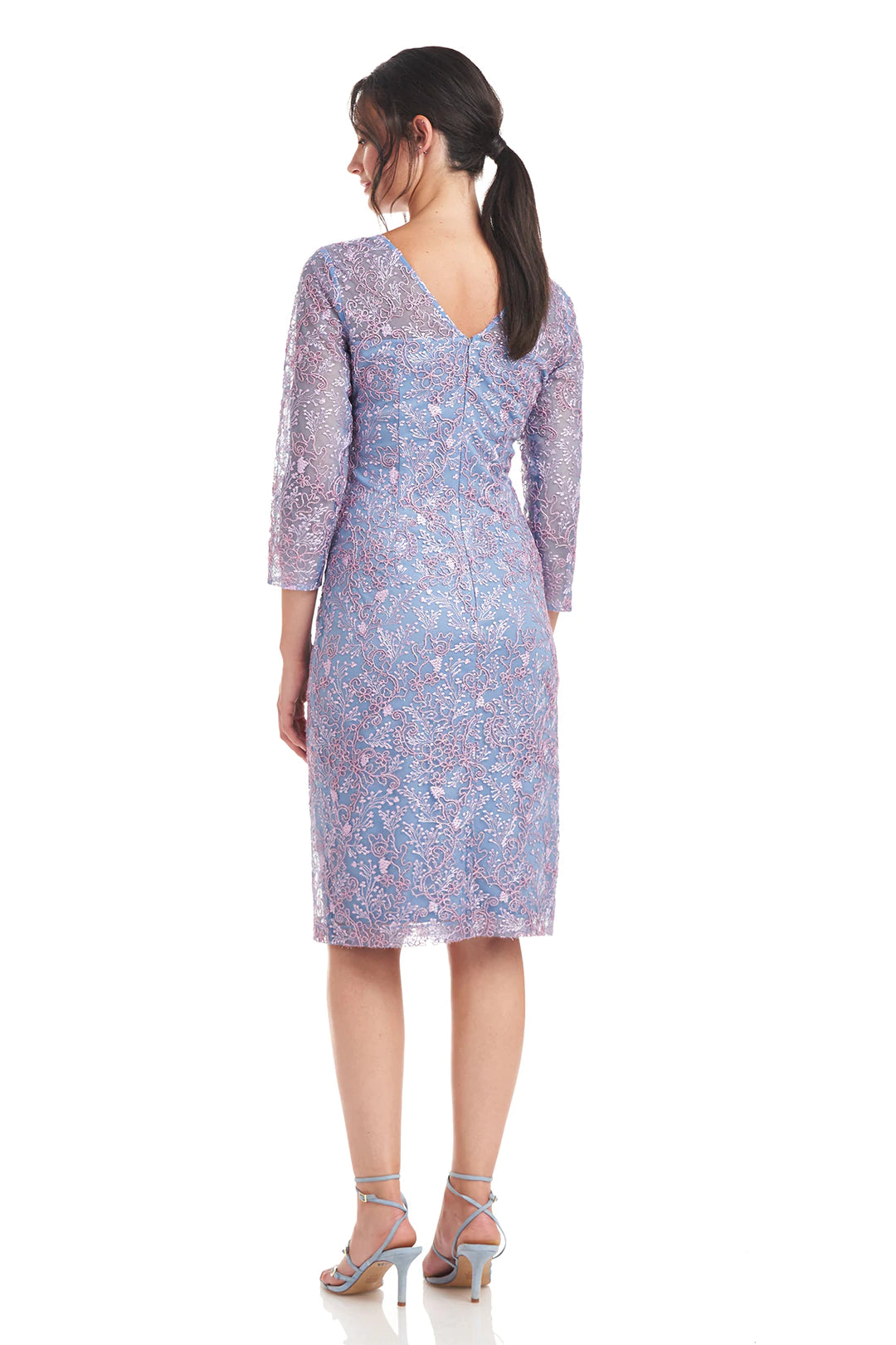 JS Collections Aegean Blue Payton Illusion Cocktail Dress – Style