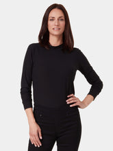 Load image into Gallery viewer, Black Bull Long Sleeve Mock Neck Ribbed Top
