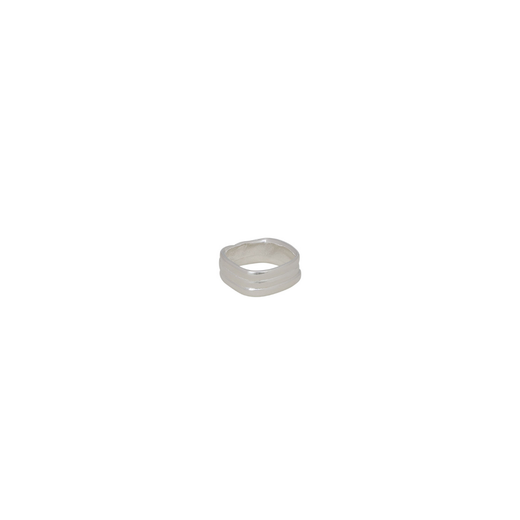 Merx Fashion Silver Chain Ring