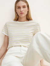 Load image into Gallery viewer, Tom Tailor Short Sleeve Striped Round Neck T-Shirt
