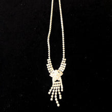 Load image into Gallery viewer, Karat Club Silver Crystal Rhinestone 5 Tiered Necklace
