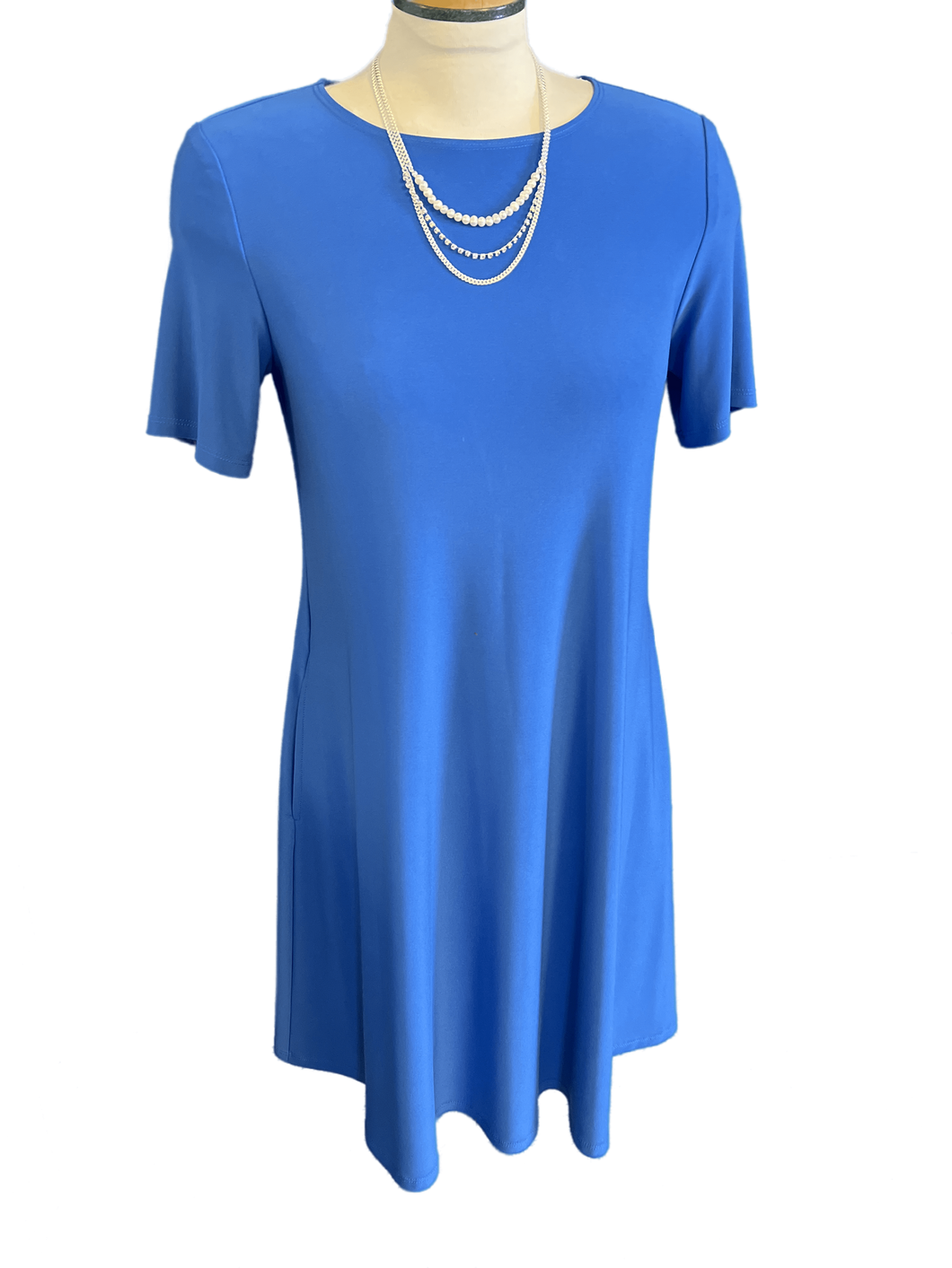 Round neck hot sale short sleeve dress